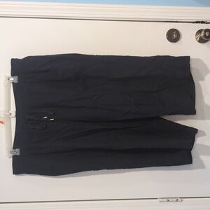 Land N Sea Women's Dark Blue Wide Leg Crop Pants 2xl Linen Blend Beachy